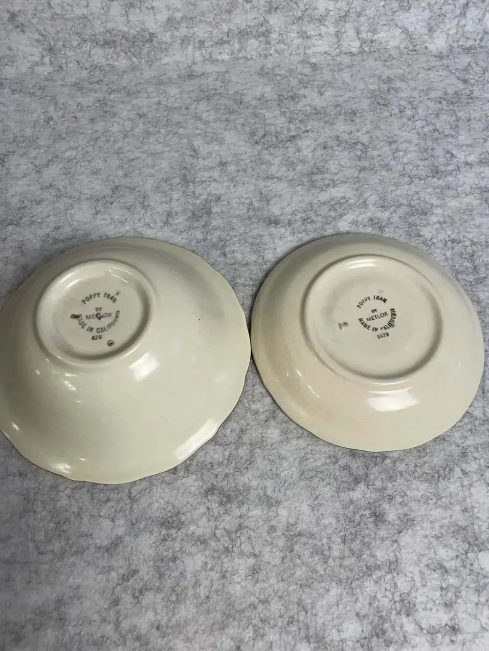 Vintage Metlox Poppy Trail Autumn Berry Small Bowl and Saucer Set